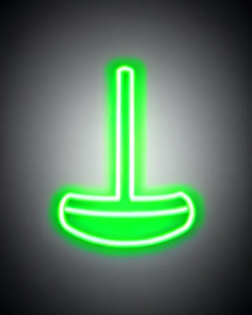 Image similar to single neon symbol, sci - fi, music festival, sharp focus