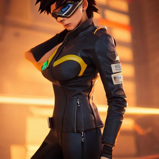 Lexica - Tracer from overwatch, highly detailed, otrn clothes