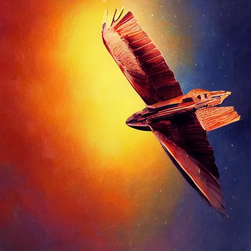 Prompt: elon musk with wings, flapping its wings flying in sunset sky, oil on canvas, portrait, intricate, 8k highly professionally detailed, HDR, CGsociety