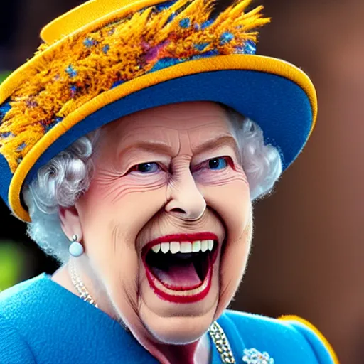 Image similar to queen elizabeth screaming