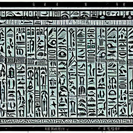 Prompt: dark bioluminescent egyptian hieroglyphs obelisk, sharp focus, hyper detailed masterpiece