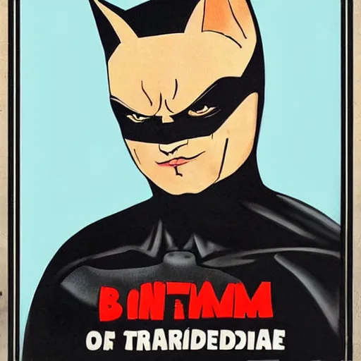 Prompt: a siamese cat named Batman running for president of the USA, campaign poster, detailed