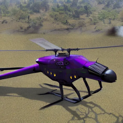 Prompt: Thanos helicopter, realistic, photo real,