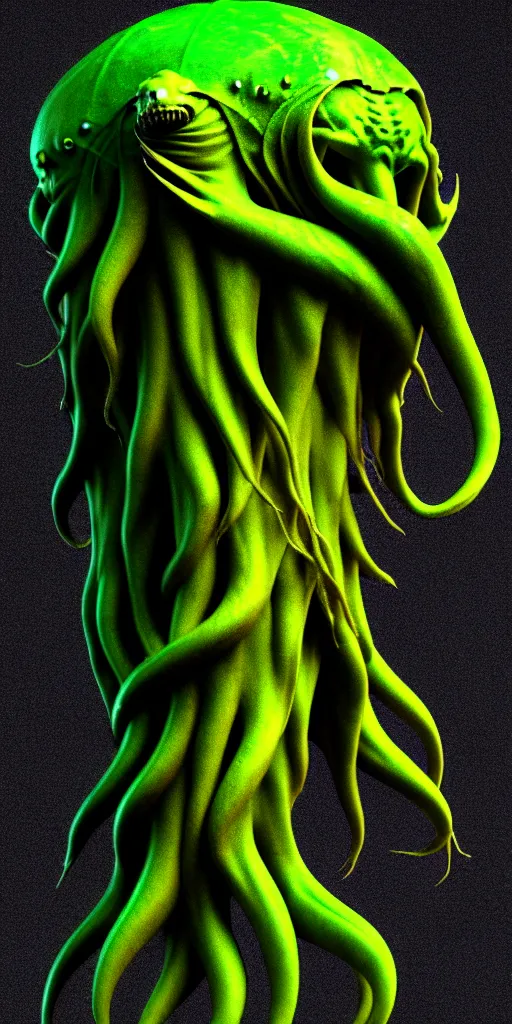 Image similar to a cthulhu wrapped around a human arm, photorealism, digital art, trending on artstation, heightmap