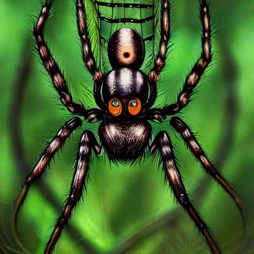 Image similar to ancient spider king of the forest