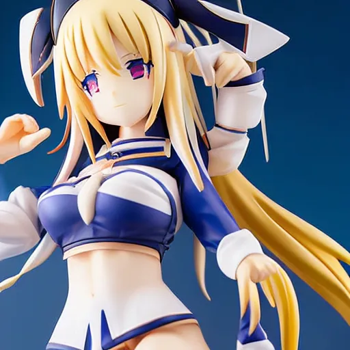 Prompt: close photo of the anime figure of shimakaze from azur lane, realistic photo, collection product