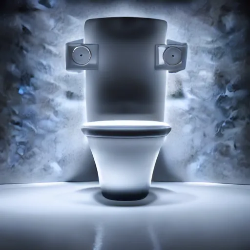 Image similar to : futuristic abstract bubbly toilet, cinematic lighting, hyper - realistic, detailed, marcel duchamp, render by c 4 d octane, unreal engine, 8 k 3 d render