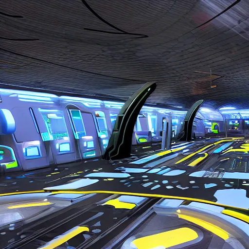 Image similar to sci - fi station interior