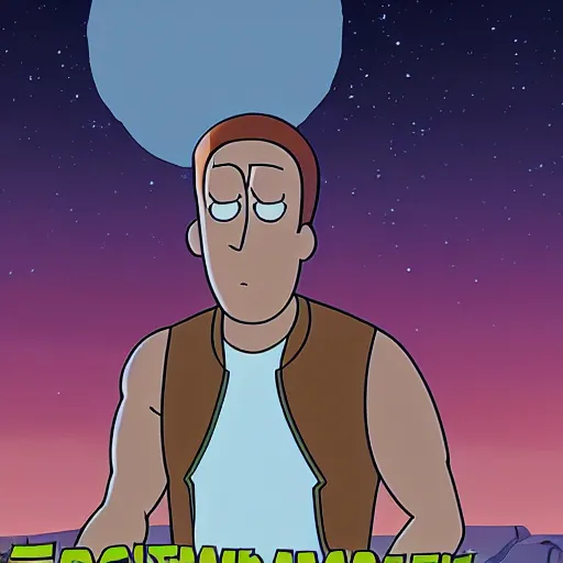 Prompt: dwayne johnson in rick and morty 4 k detailed