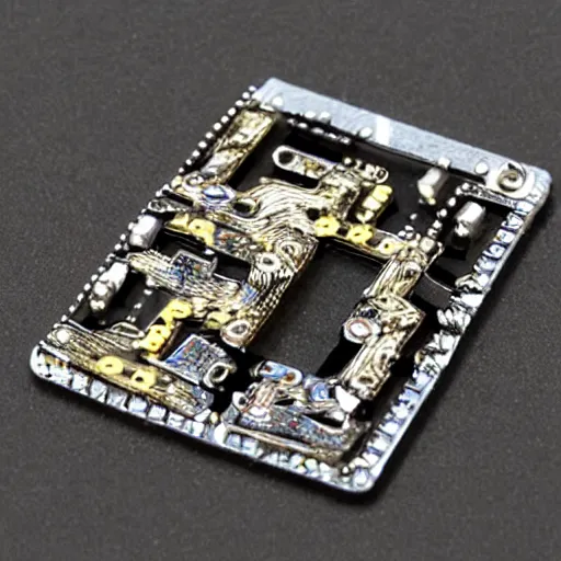 Image similar to jewelry made of circuit boards