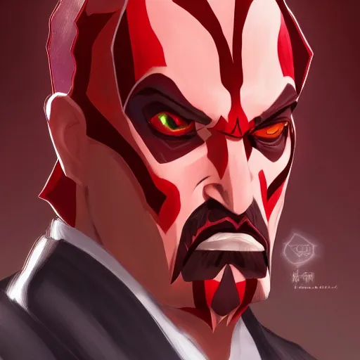 Image similar to portrait of maul goodman sith lawyer, anime fantasy illustration by tomoyuki yamasaki, kyoto studio, madhouse, ufotable, comixwave films, trending on artstation