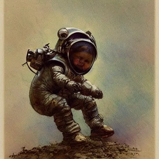 Image similar to ((((((((((boy in a retro space suit)))))))))) . muted colors. by Jean-Baptiste Monge !!!!!!!!!!!!!!!!!!!!!!!!!!!!!!!!!!!!!!!!