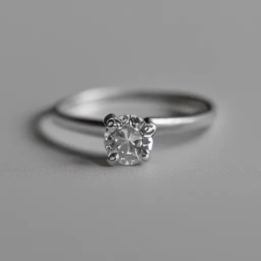 Image similar to blank diamond ring, elegant design, white gold ring, jewelry photography, 200mm lens