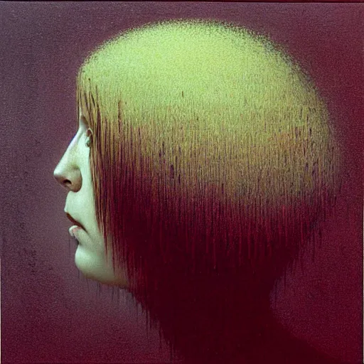 Image similar to 2 0 years old alyson hannigan with short short hairs by beksinski