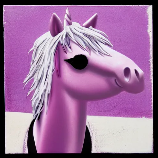 Image similar to an invisible pink unicorn, photorealistic