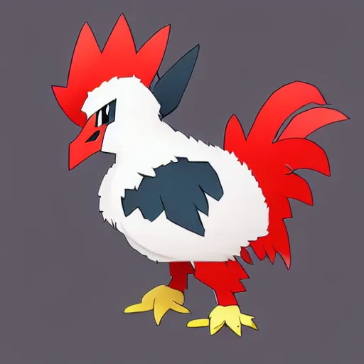 Prompt: a pokemon that looks like a Rooster. A Rooster pokemon. The body is a coconut,Trending on art station. Unreal engine.