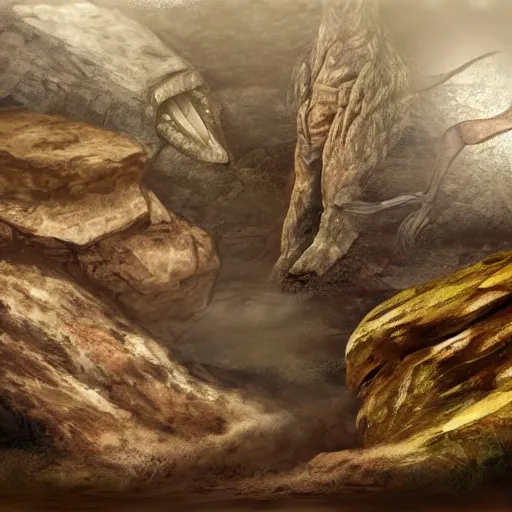 Image similar to realistic prehistoric cave drawings, cave, high quality, rocks, paint