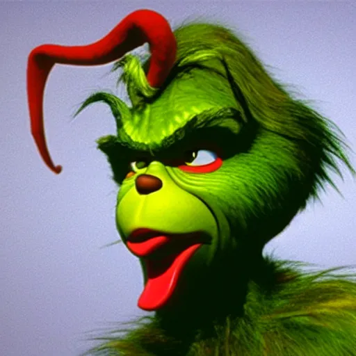 Prompt: 9 0 s cgi model of the grinch