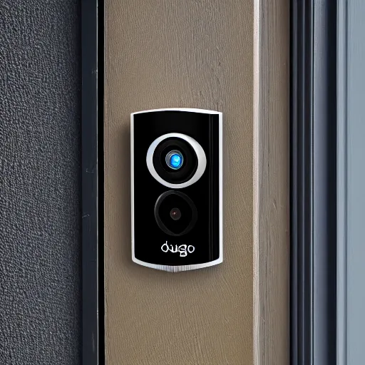 Image similar to duolingo mascot in a ring doorbell camera, 4 k, hyper realistic, dslr, high resolution, landscape, beautiful