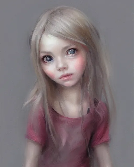 Image similar to portrait of a cute girl painted by Nicoletta Ceccoli, detailed, award winning, digital painting, artstation, concept art, smooth, sharp focus, illustration,