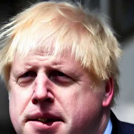 Prompt: Boris johnson with extremely saggy face skin