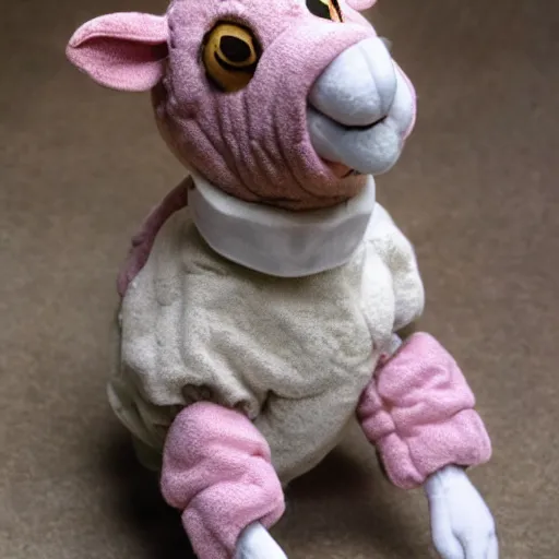 Image similar to doppio wearing sheep suit