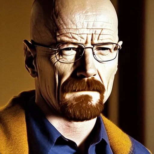 Prompt: walter white winking suspiciously