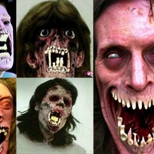 Image similar to horrifying, killer, creepy, dead, monster, tall, skinny, open mouth