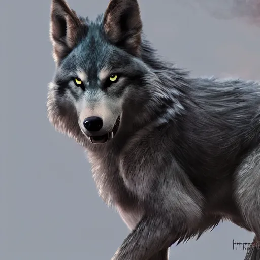 Prompt: photo realistic image of sora from kingdom hearts as a wolf, stunning 3 d render inspired art by istvan sandorfi and greg rutkowski, perfect facial symmetry, realistic, highly detailed attributes and atmosphere, dim volumetric cinematic lighting,