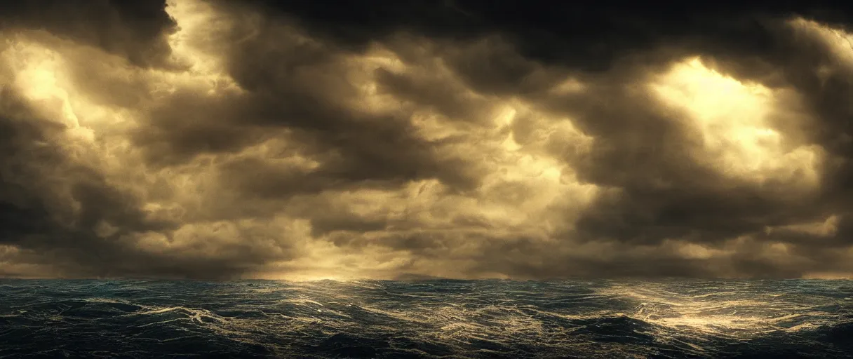 Prompt: ocean monster stormy dramatic lighting cinematic establishing shot extremely high detail foto realistic cinematic lighting post processed