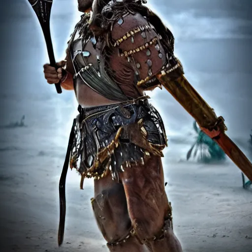 Image similar to warrior with a spear