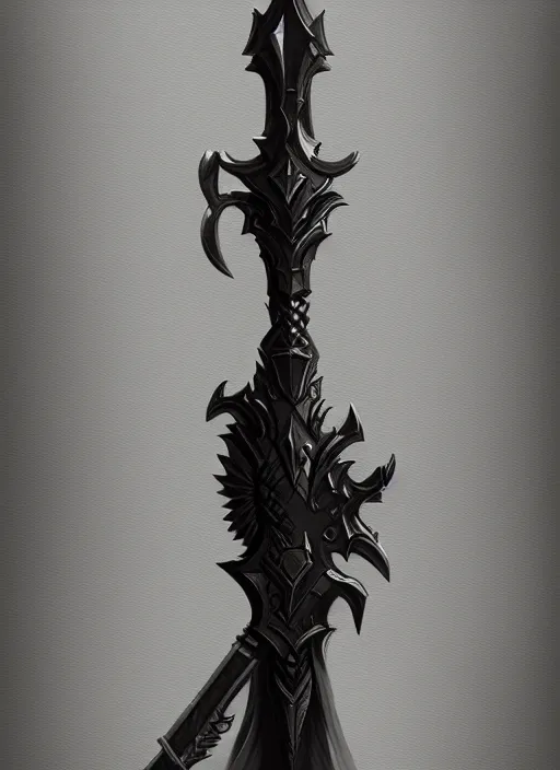 Prompt: fantasy weapon, black dagger, game art, fantasy, digital painting, artstation