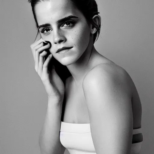 Prompt: emma watson gorgeous magazine photo