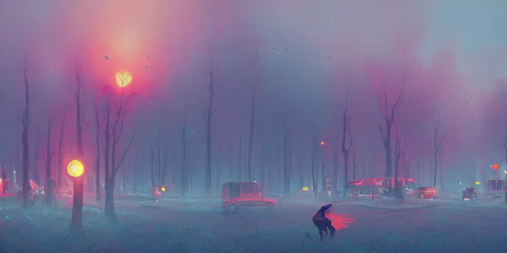 Image similar to twitter poisonous community, surreal photography, sunrise, dramatic light, impressionist painting, colorful, digital painting, artstation, simon stalenhag