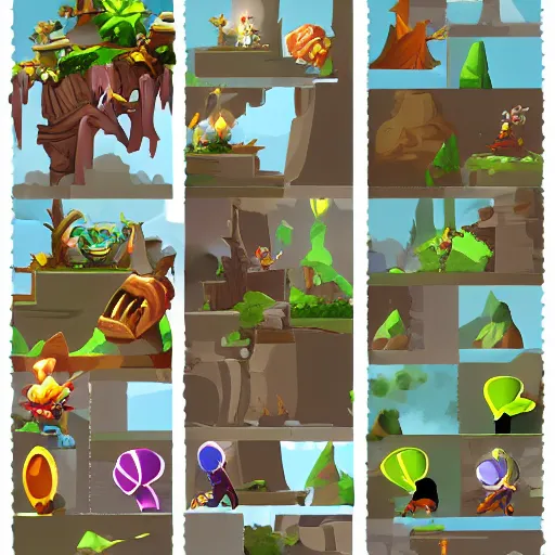 A game assets spritesheet by Rayman legends online