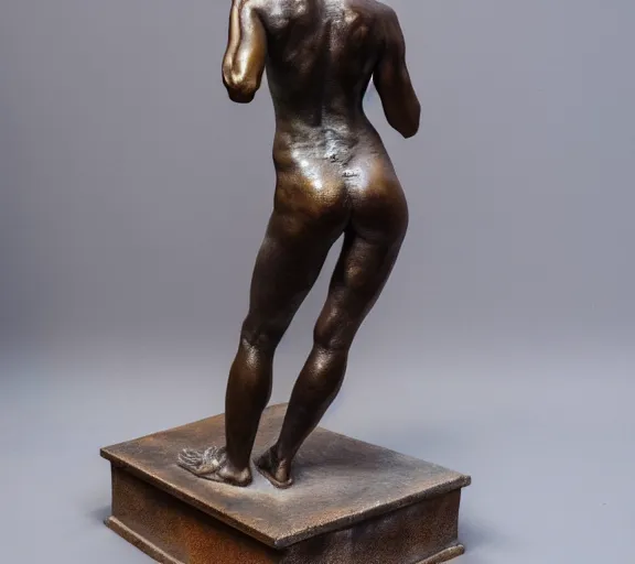 Image similar to detailed photo of old bronze patina statue of most beautiful woman, full body view, various poses, photorealism, intricate detail, museum diffuse lighting