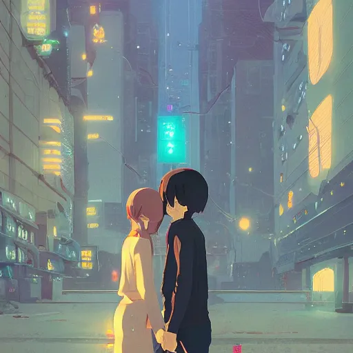 Prompt: i dreamt of love, highly detailed, intricate, artstation, digital painting, by makoto shinkai and thomas kindle and james gilleard