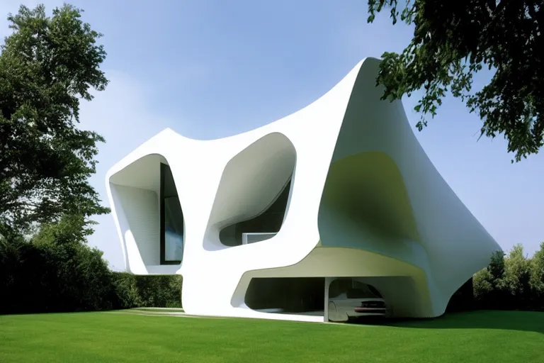 pretty suburban house by zaha hadid | Stable Diffusion | OpenArt