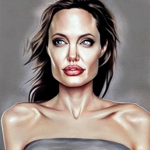 Image similar to angelina jolie, photorealistic