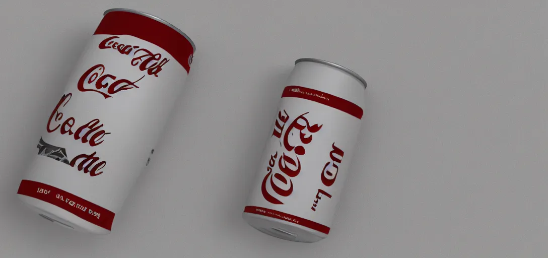 Image similar to 3 d render of a can of coke