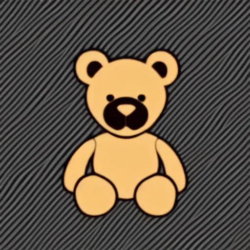 Image similar to a vector graphic of a teddy bear
