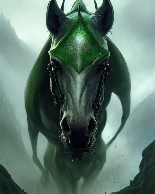 Prompt: concept art by artgerm, pestilence of the four horsemen of the apocalypse, soft green natural light, intricate, horse war, highly detailed dark art, digital painting, artstation, concept art, smooth, sharp focus, illustration, art by greg rutkowski and luis rollo and uang guangjian and gil elvgren, symmetry!