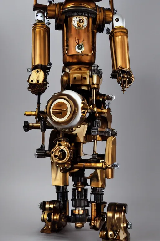 Image similar to pneumatic mechanical droid posting to steampunk onlyfans