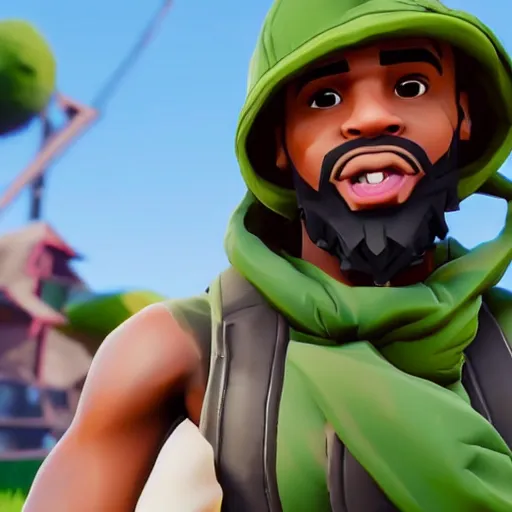 Prompt: JCole in Fortnite very detailed, full body shot 8K quality super realistic