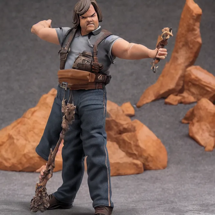 Prompt: detailed figure of jack black, first 4 figures, detailed product photo