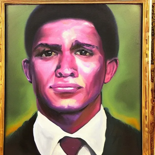 Image similar to clancy from tv show midnight gospel as an oil painting