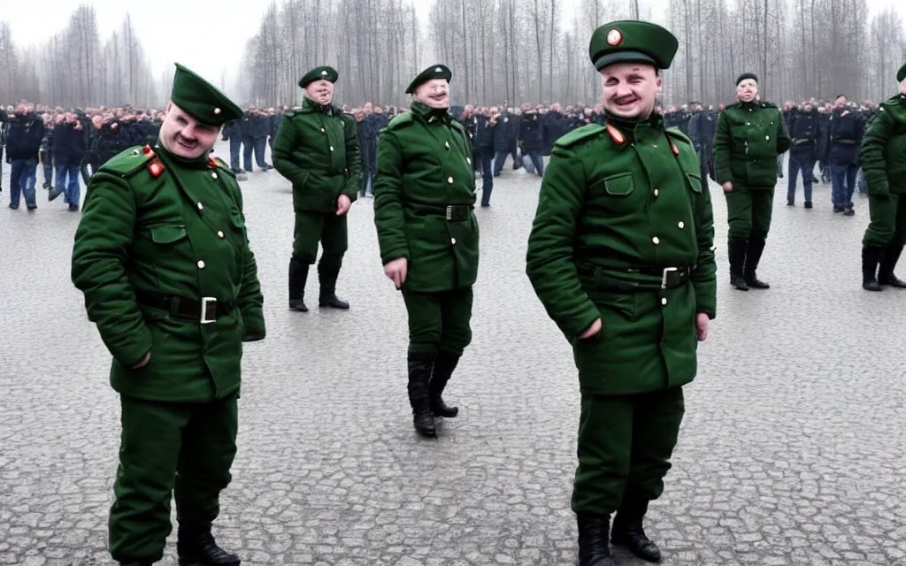 Image similar to happiness of a belarusian policeman