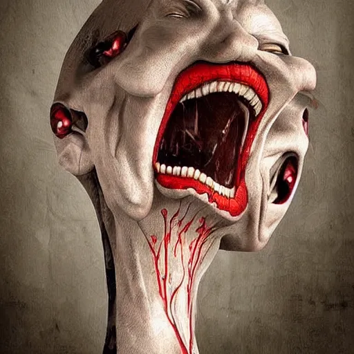 Image similar to an anthropomorphic representation of pain, stunning digital art, expressive