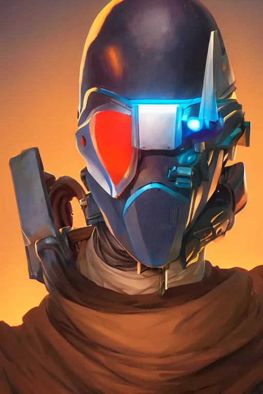 Image similar to epic mask helmet robot ninja portrait stylized as fornite style game design fanart by concept artist gervasio canda, behance hd by jesper ejsing, by rhads, makoto shinkai and lois van baarle, ilya kuvshinov, rossdraws global illumination radiating a glowing aura global illumination ray tracing hdr render in unreal engine 5