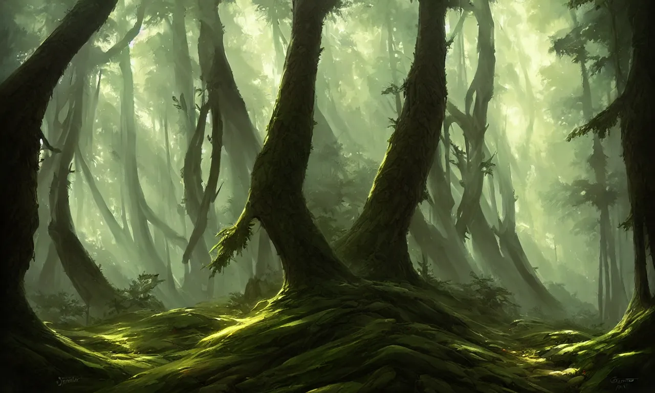 Image similar to forest, by artgerm, greg rutkowski
